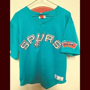 San Antonio Spurs NBA  Baseball Jersey